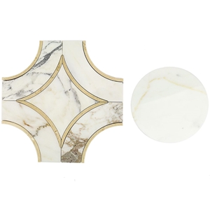 Calacatta Gold Mosaic Tile For Bathroom Kitchen Backsplash